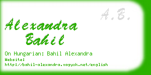 alexandra bahil business card